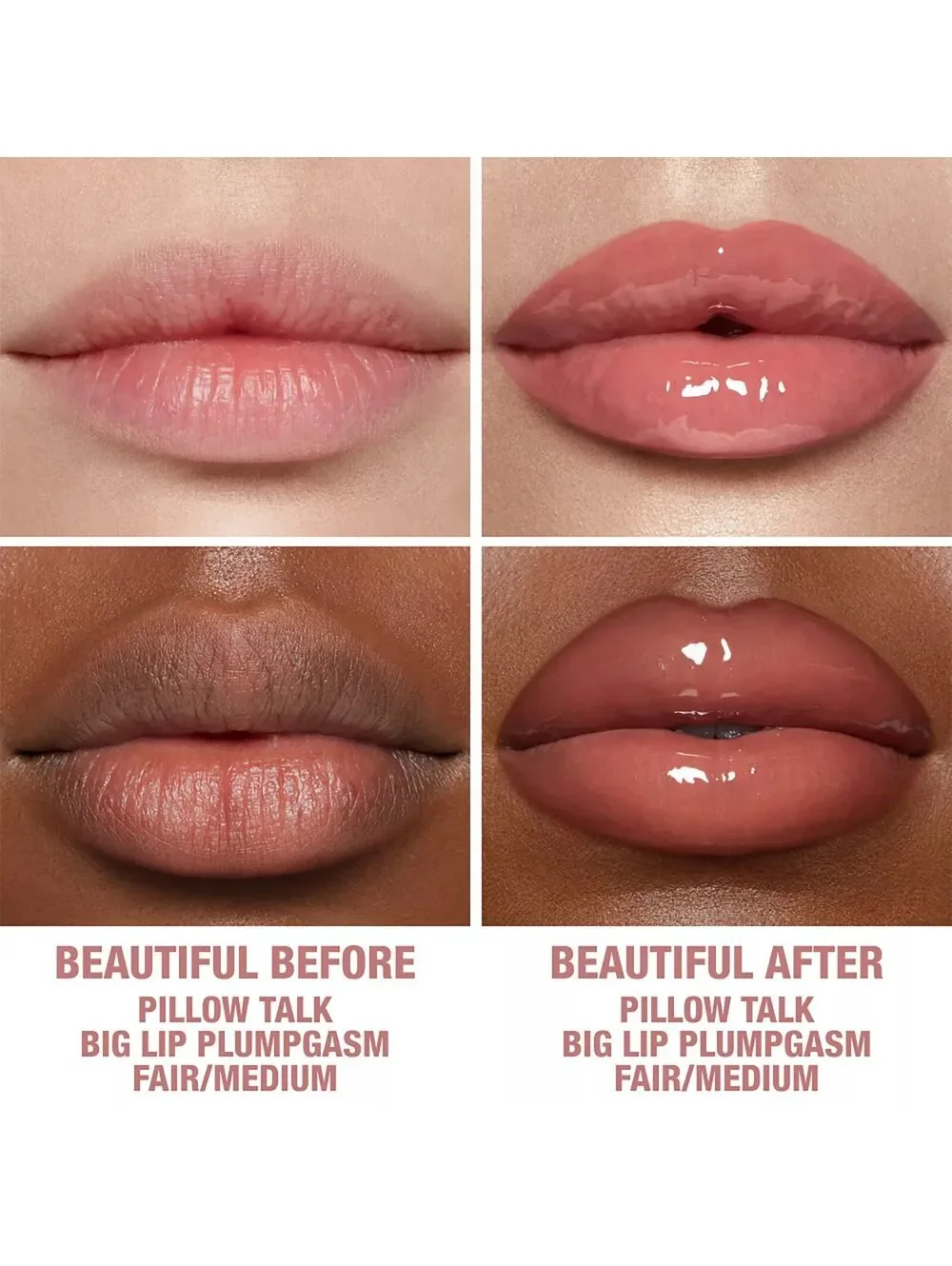 New Charlotte Tilbury Pillow Talk Big Lip Plumpgasm in Fair-Medium